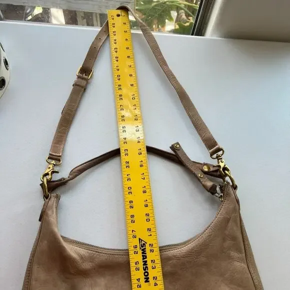 Frye melissa Bag Womens Brown Leather Crossbody/ Shoulder Lined Detachable Strap